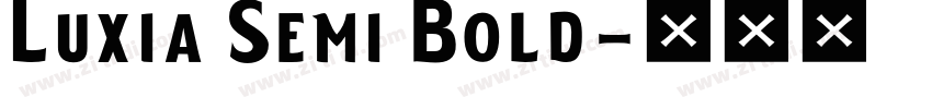 Luxia Semi Bold字体转换